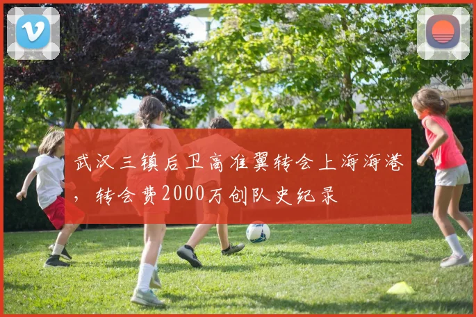 武汉三镇后卫高准翼转会上海海港，转会费2000万创队史纪录